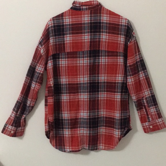 Red, Blue, and White Plaid Shirt - Picture 2 of 3
